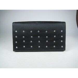 Britemode Black Clutch Rhinestones Snap Closure Purse Bag Front Flap Vintage
